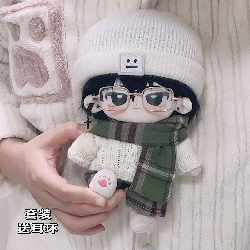 

Красивая кукольная одежда 20 см, модный крутой зеленый шарф, осенне-зимний белый свитер, кожаная обувь, хлопковая кукольная одежда, подарок для детей