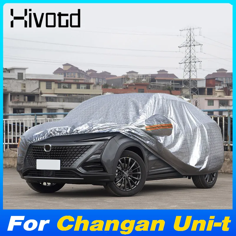 

Полный чехол на кузов автомобиля для Changan Uni-t 2024, водонепроницаемый уличный солнце, дождь, снег, декоративная защита, анти-УФ-защита, внешние аксессуары
