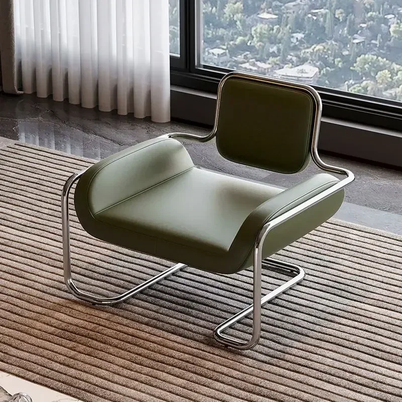 الشمال مصمم القرون الوسطى الفولاذ المقاوم للصدأ ضوء فاخر الحد الأدنى غرفة المعيشة الاستقبال الترفيه كرسي واحد كرسي على شكل خاص