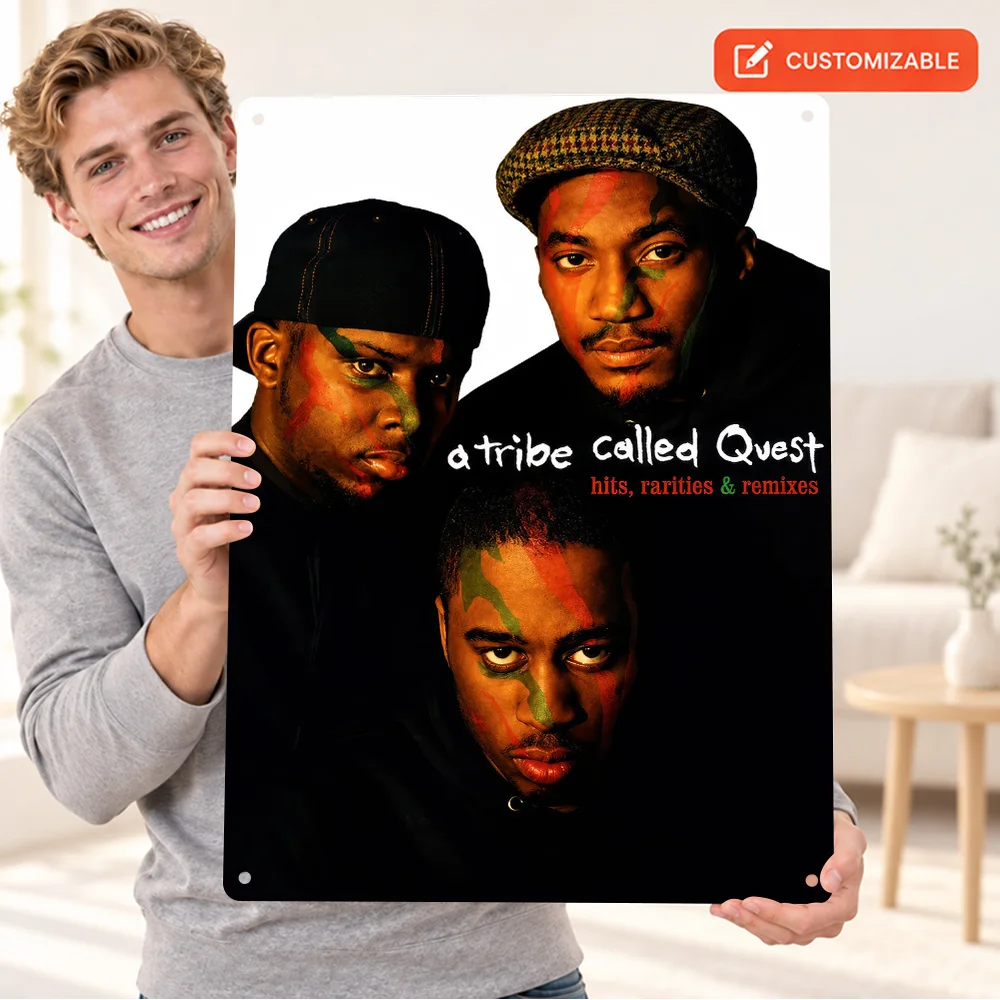 A Tribe Called Quest Hits Rarities Remixes Textured Metal Poster Personalized Aluminum Sign Group Photo Wall Art For Bedroom
