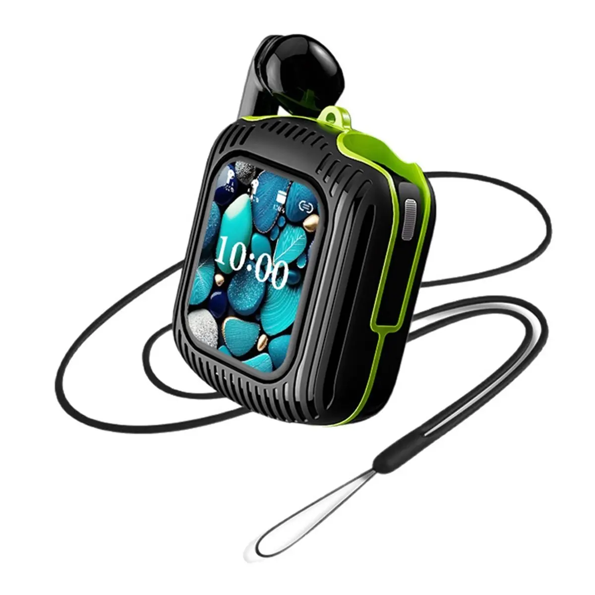《Factory Direct》Smart Wireless Touch Screen Multi-Function Headset with Lanyard and TF Card Slot ENC Noise-Canceling BT Headset