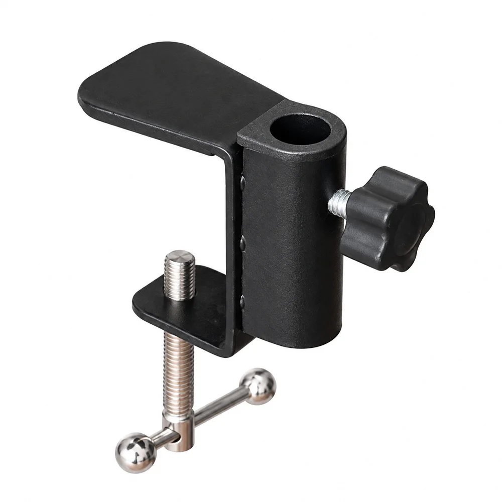 HTMCK 1Pc Heavy-Duty Desktop Mounting Clip Metal Plastic Microphone Desk Lamp Stand Practical Support for Office Home