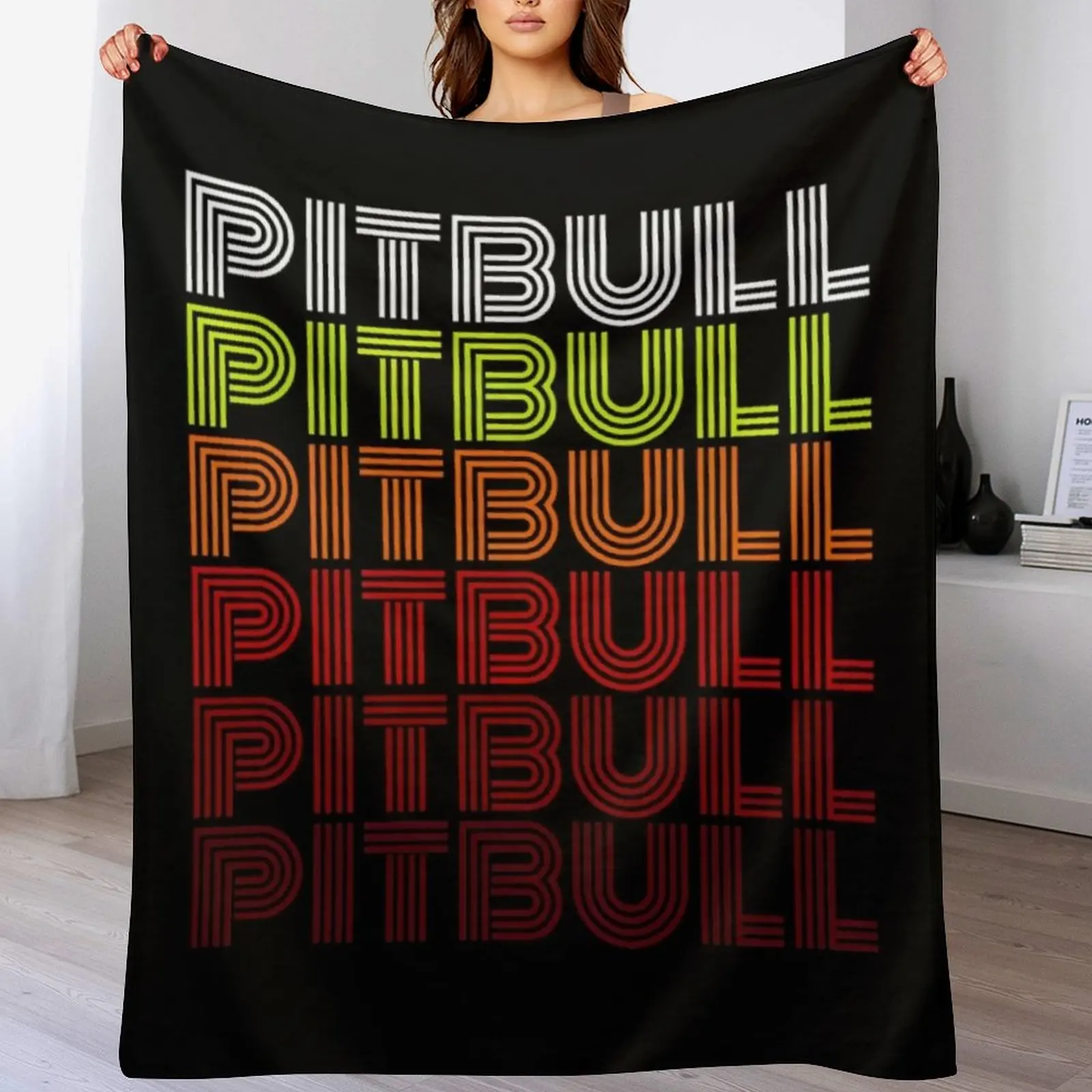 

Pitbull Singer Vintage \t Throw Blanket Stylish Decor Blanket Gift for Friends Roommate