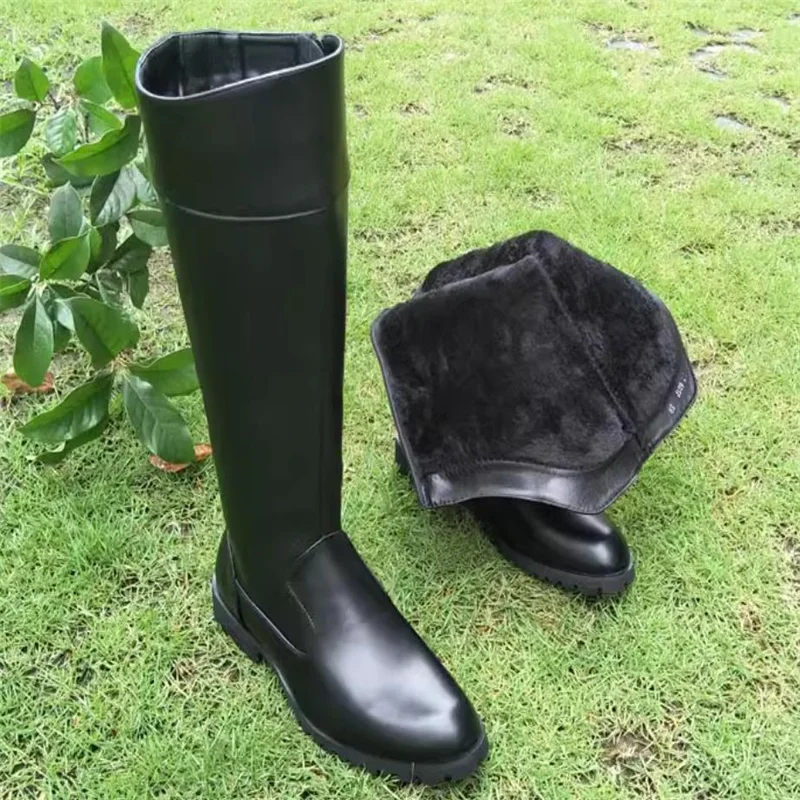 Men women British Motorcycle Riding Equestrian Mens Boots Knee High Casual Zipper Cowboy boots size