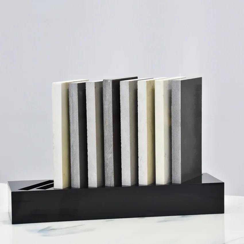 Modern Customizable Factory Display Rack Foldable Design for Quartz Ceramic Tile Wooden Countertop Artificial Stone Counter