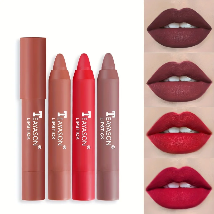 12-Farben-Matt-Misty-Lippenstift-Set: langanhaltend, wischfest, sexy Samt-Lipliner und Grundierung für Damen-Make-up