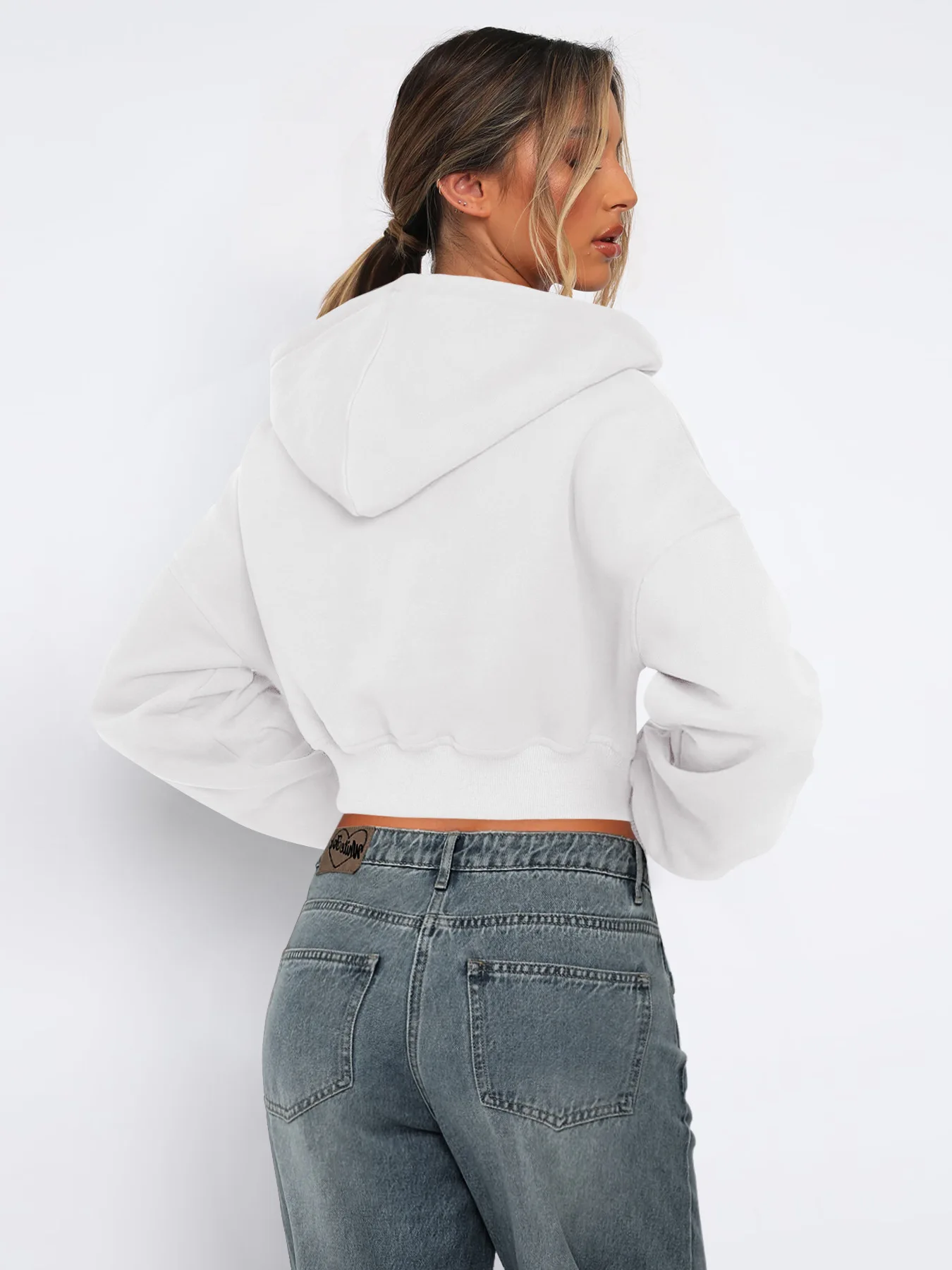 2025 Fall Winter New Arrival Women's Long-Sleeve Hoodie Zip-Up Cardigan Hooded Casual Jacket for Women Y2k Clothing Tops