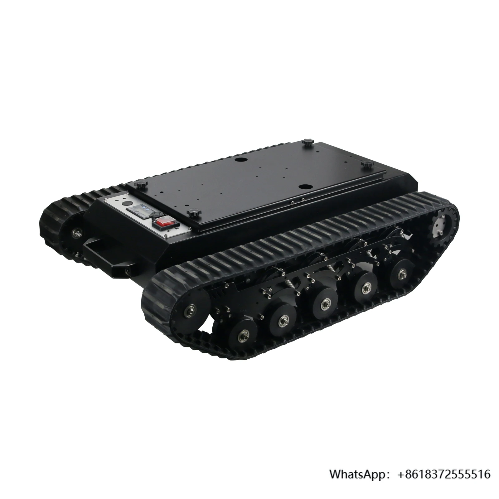 

TR500 All-Terrain Robot Car Chassis with Rubber Track Max Load 50KG Tank Chassis Control System Power Supply for Robotics Kits