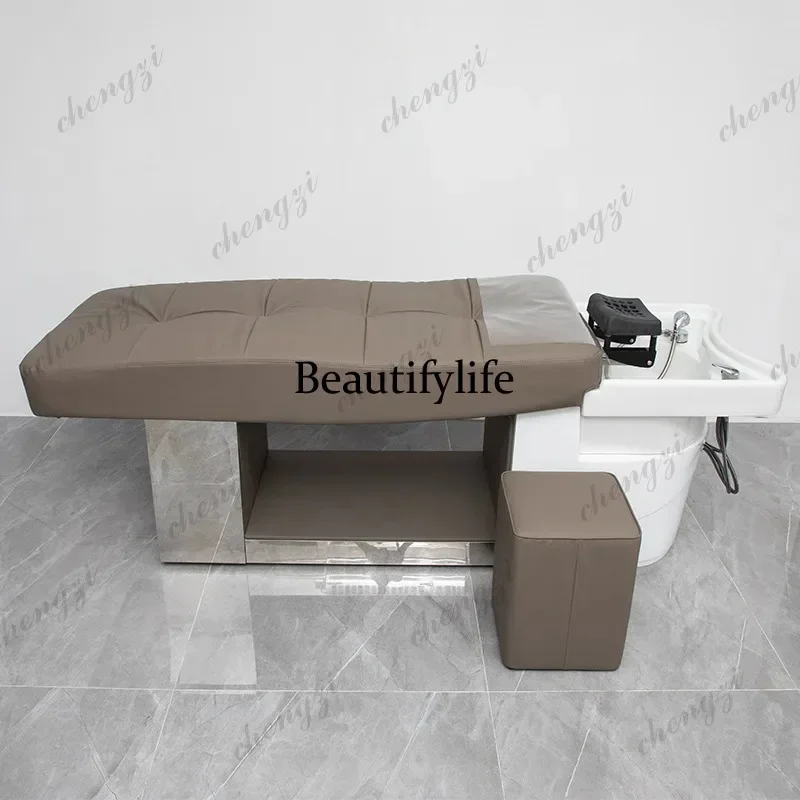 K153  Equipment Hair Shampoo Chair Beauty Artifact Lounge Massage Shampoo Chair Ear Picking PU Leather Furniture
