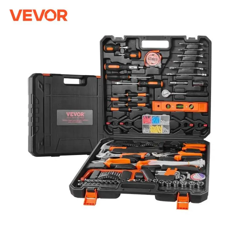 VEVOR Tool Kit Home Repairing Tool Kit with Portable Tool Storage Case for Home Maintenance DIY Projects and Automotive Repair