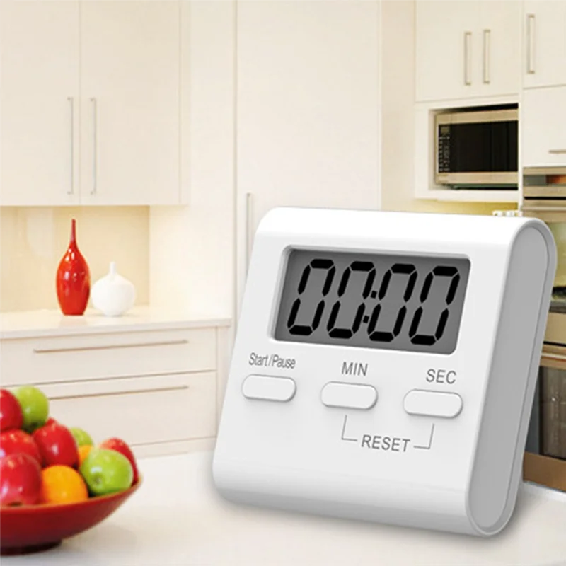 ABRG-مؤقتات المطبخ الكبيرة LCD الرقمية المطبخ مؤقت تنازلي ساعة توقيت أجهزة إنذار مريحة للطبخ على مدار الساعة
