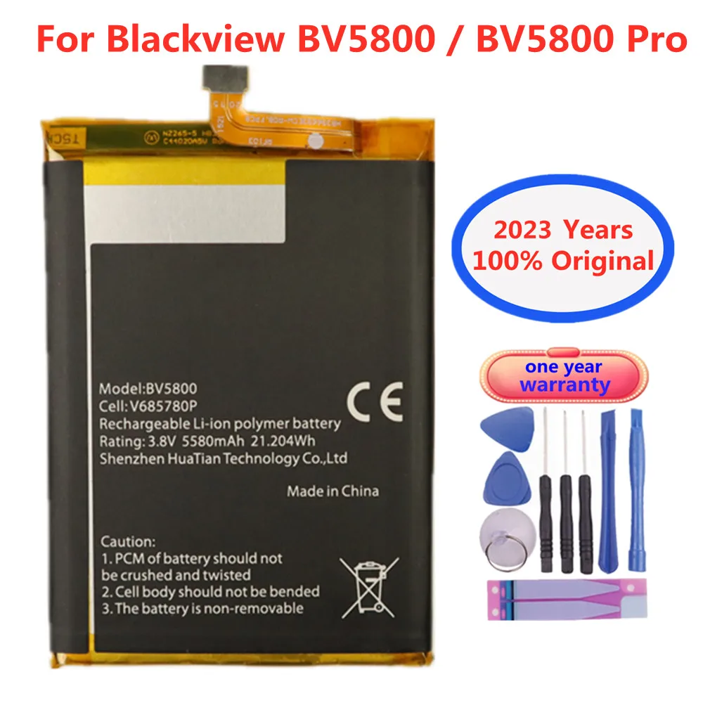 

NEW High Quality 5580mAh V685780P Battery For Blackview BV5800 / BV5800 Pro Smart Mobile Phone Replacement Batteria + Tool Kits