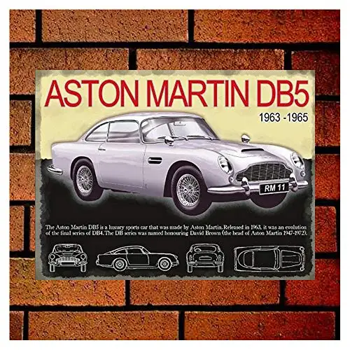 Fsdva Aston DB5 Retro Metallschild Wanddekoration