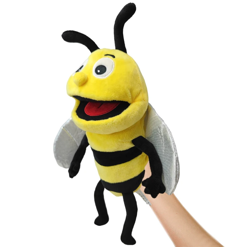 30cm série de insetos fantoche de mão dos desenhos animados formiga de pelúcia borboleta libélula joaninha abelha plushie brinquedos decoração de alta qualidade presente de aniversário