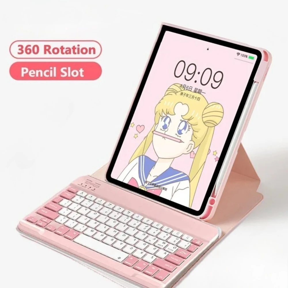 

Case with Pencil Slot for Samsung Galaxy Tab A11 Plus 11" S11 X730 S10 Lite S9 S7 S8 A9 Plus S Lite A8 Rotating Keyboard Cover