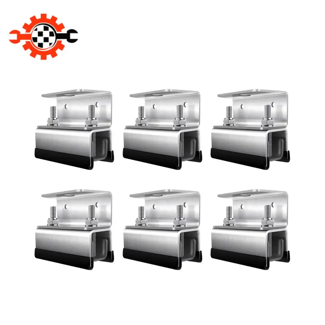 Wohnmobil Outdoor-Modifikationszubehör, Solarpanel-Montagehalterung, 304 Gebürstete Edelstahlhalterung, Halterung für Dachboxen von Campingvans zur sicheren Installation