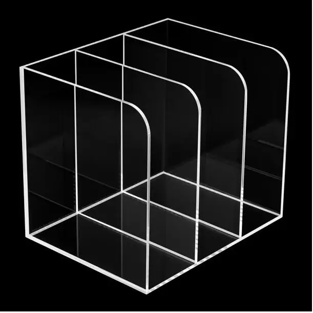 Magazine Rack,Factory Customize Acrylic Office Desk Organizer Clear Plexiglass Magazine Rack Book Stand File Holder