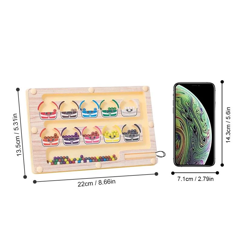 لعبة المتاهة الرقمية المغناطيسية للأطفال، حركة القلم، شفط الحديد، التعليم المبكر، لعبة تدريب التفكير المنطقي #6
