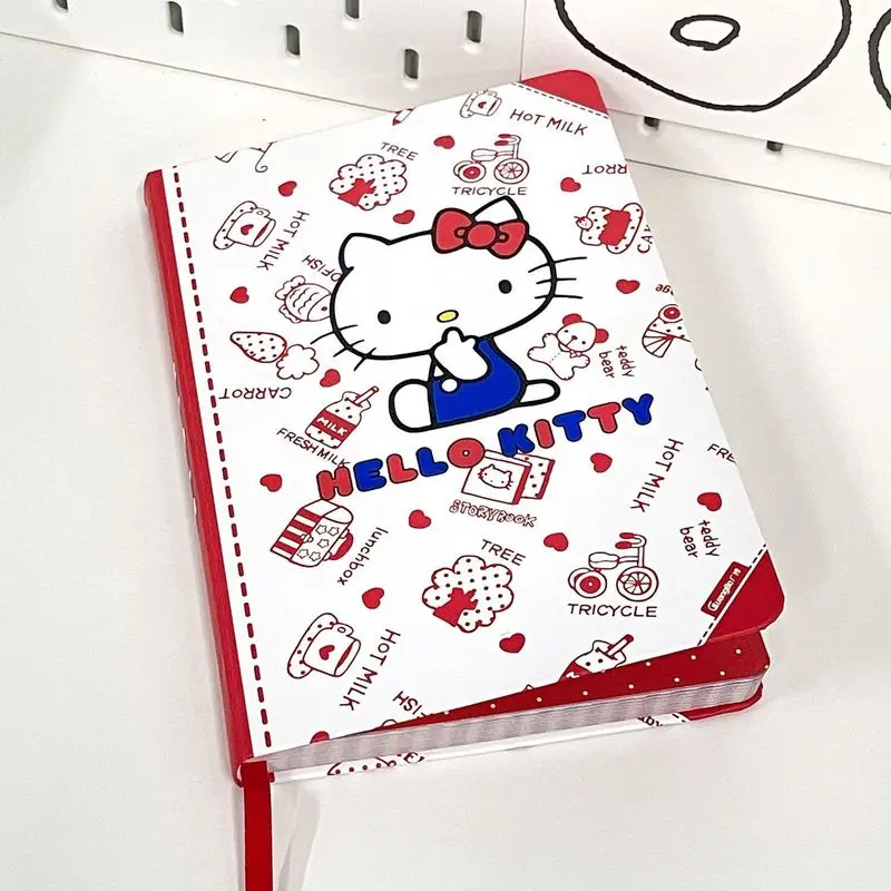 Hello Kitty Notebook Student Cute Color Page Hard Case A5 Notebook Girl Heart Super Cute Stationery Katie Cat Handbook Diary