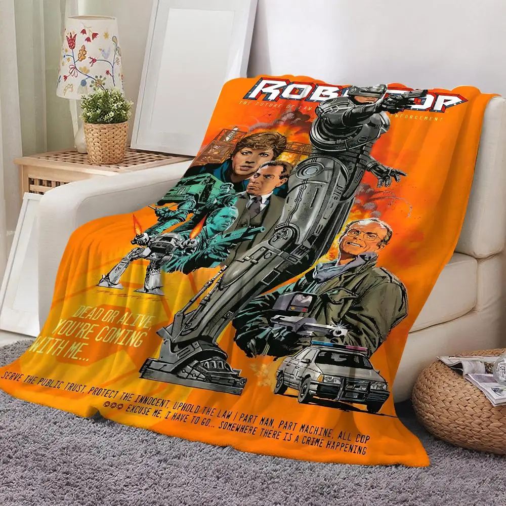 Film Robocop Throw Cozy Soft Flannel Throw Lightweight Skin-Friendly For Sofa Bed Office & Travel