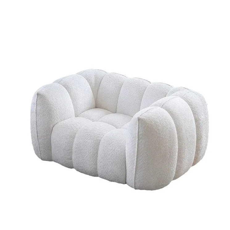 

Single leisure sofa Nordic simple cream style sofa lazy fabric