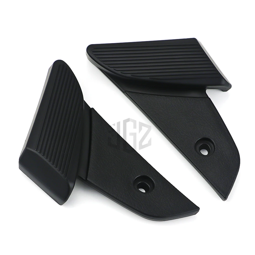 Motorbike ABS Rear Seat Passenger Foot Pedal Motorcycle Footpegs Pedals Cover Pad For VESPA S LX LXV LT Accessories Pair Black
