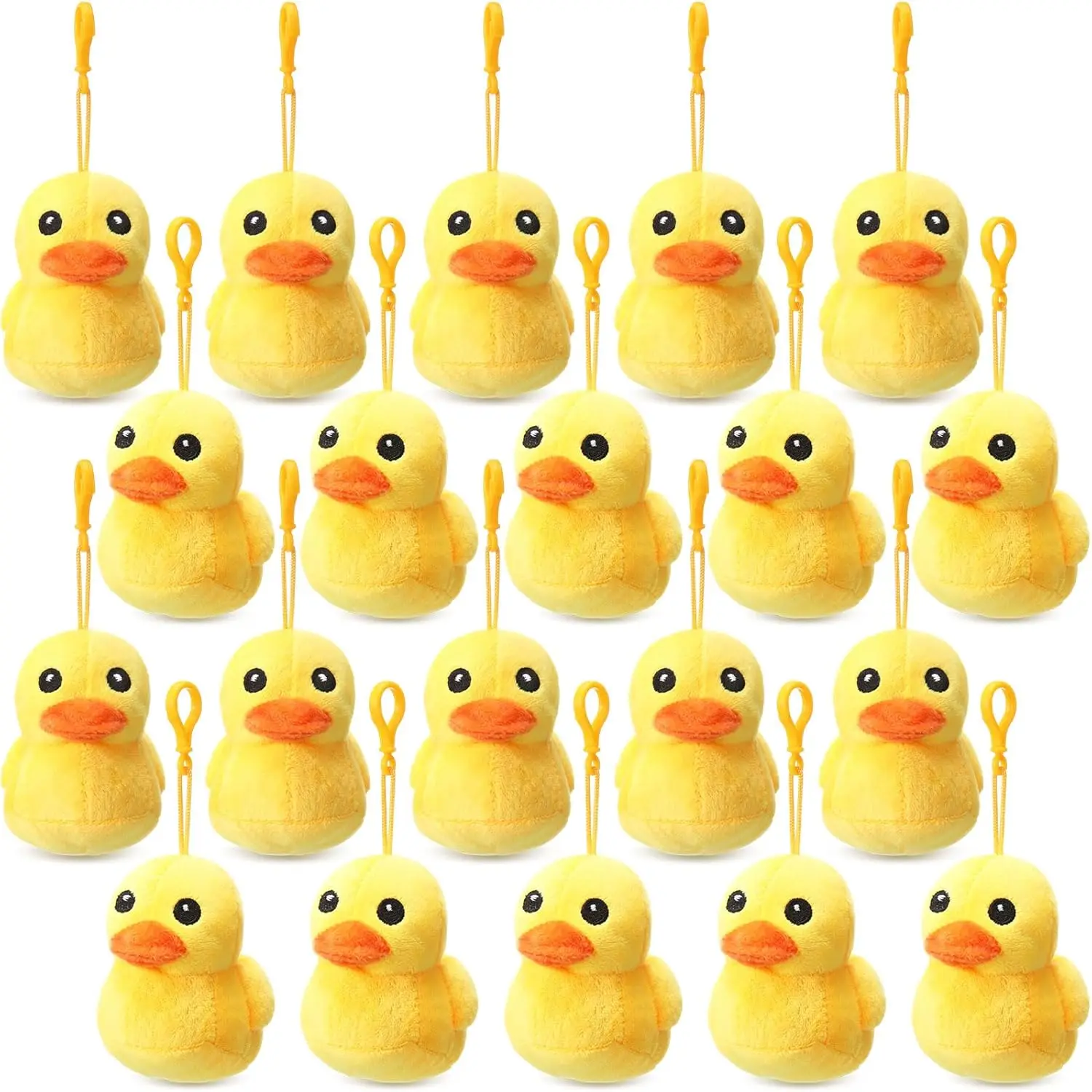 12/24PCS Gefüllte Ente Plüsch Gelb Stofftier 4 Zoll Plüsch Stofftier Kleine Ente für Jungen und Mädchen Zimmer Sofa Geburtstag – Detail 2