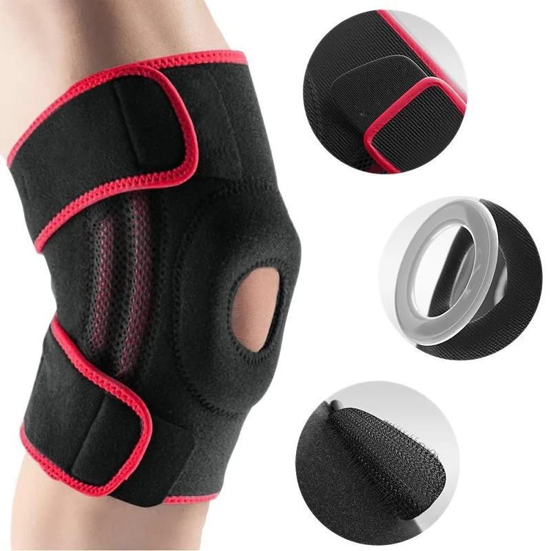 Outdoor Sports Knee Brace Compression Support Patella Meniscus Protector for Hiking Basketball Cycling Anti-collision Knee Pads