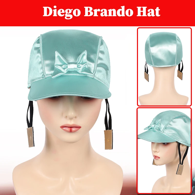 

Diego Brando Cosplay Hat Headgear Costume Anime JoJo Cosplay Bizarre Adventure Steel Ball Run Disguise Headwear Halloween Props