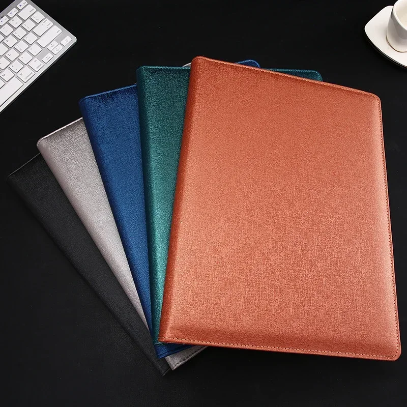 Case Folder PU File Organizer Pads Leather Binder Business Office Padfolio Manager Document