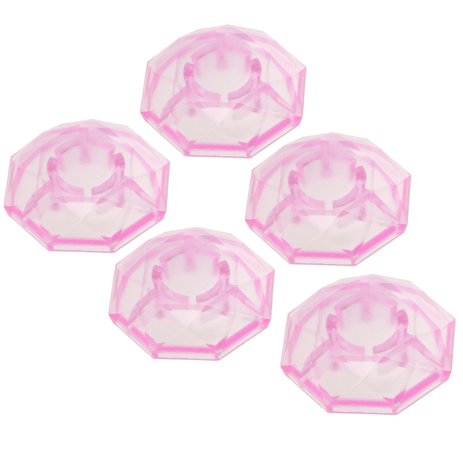 

5PCS Guitar Pedal Button Caps Pink Diamond Shaped Footswitch Topper Effects Pedal Switch Accessories Durable Plastic