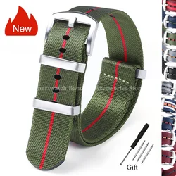 Braided Nylon Watch Band Universal Bracelet for Samsung Galaxy Watch 3/4/5 for Huawei Watch for Tudor Wrist Band 18mm 20mm 22mm