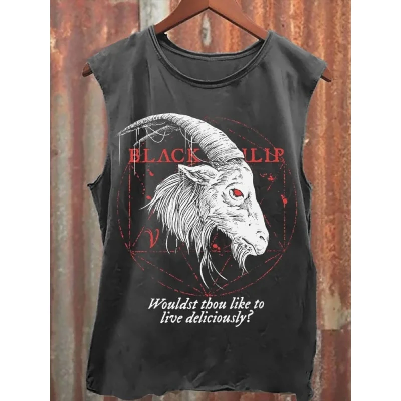 للجنسين ريترو القوطية هالوين ثلاثية الأبعاد مطبوعة تانك القمم الشرير نمط الشارع موضة عادية تانك اللياقة البدنية الرياضة الرجال تانك القمم زائد S-5XL #2