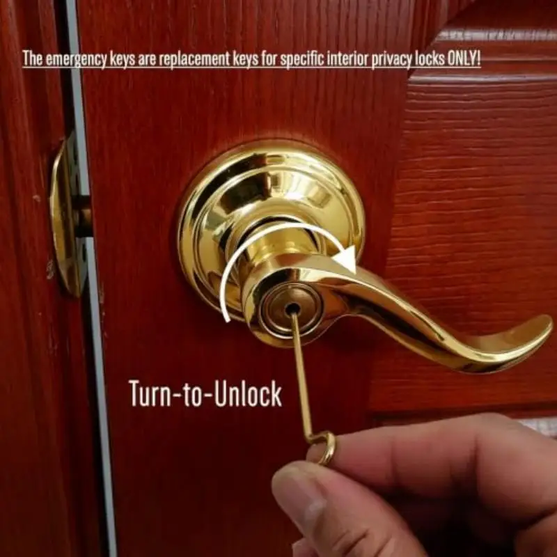 5PCS Compatible Key Iron Emergency Key Release Tool Lockout Safety Interior Emergency Key Emergency Tool Child Safety
