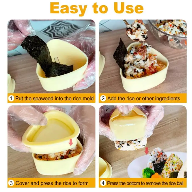 Onigiri Mold And Rice Paddle Food Utensils For Kitchen Kit Sushi Press Mold DIY Bento Accessories Rice Balls Sushi Snacks