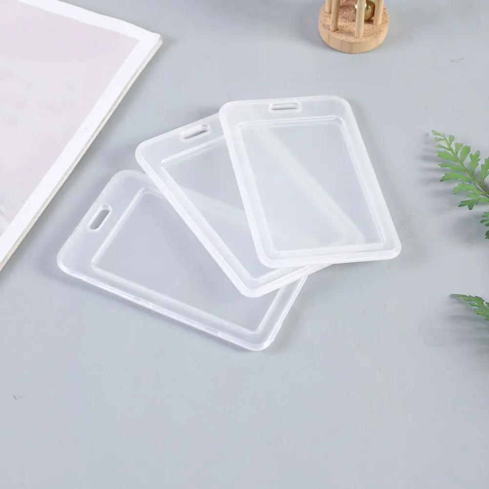 

20Pcs Clear Double Sided Badge Holder Transparent Id Card Protective Case for Work School Hospital Identification Badge Supplies