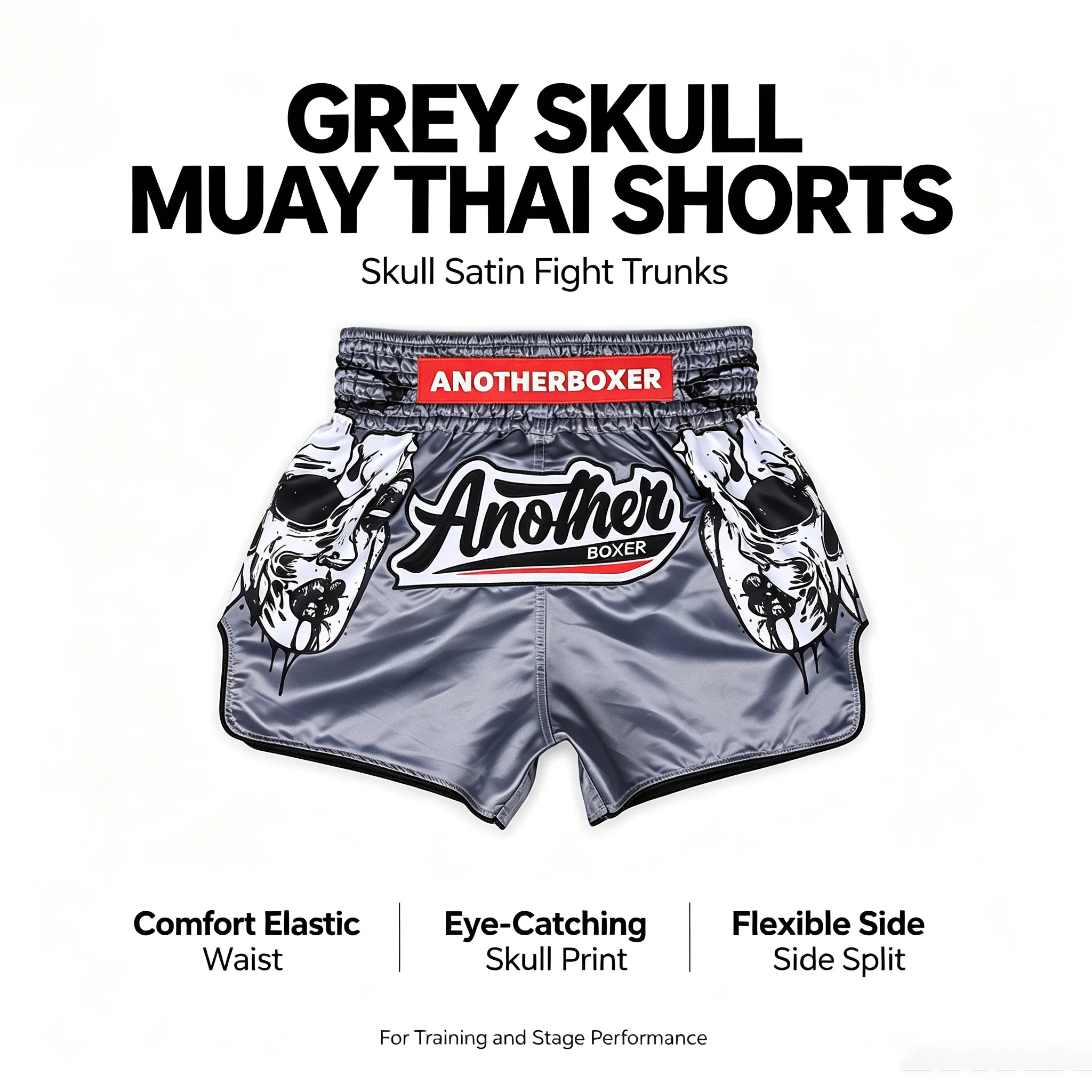Boxing Muay Thai Shorts Side Cut MMA Muay Thai Kickboxing Combat Shorts Graphic Sublimated Martial Arts Training Trunks Adults