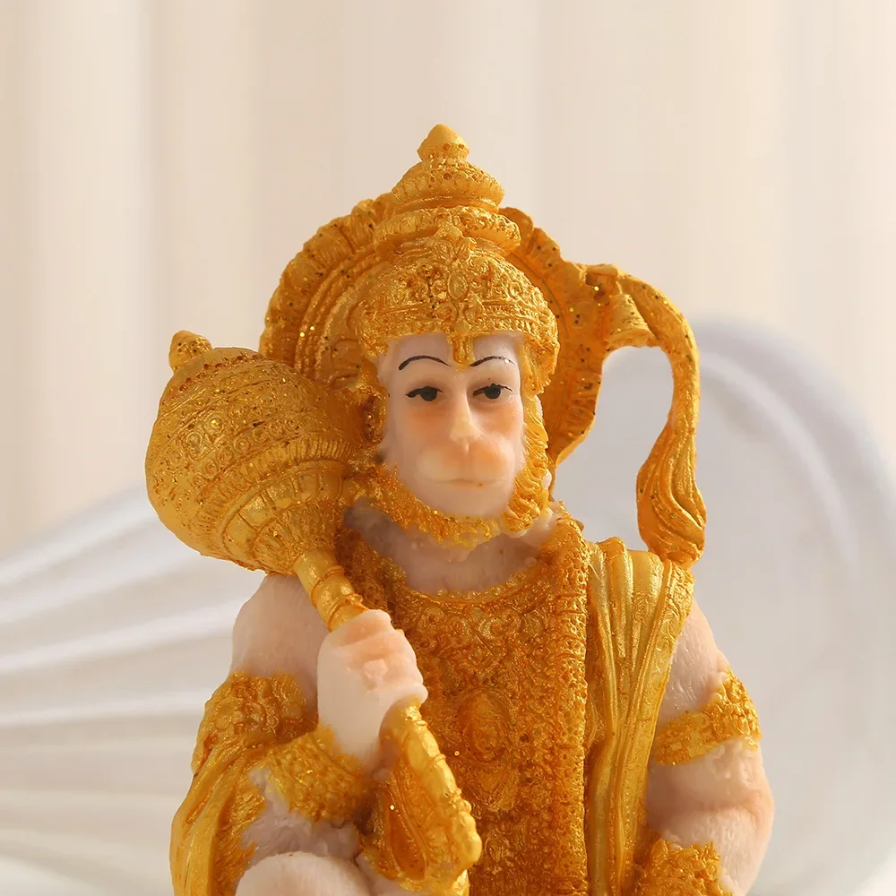 New Resin Craft Statue Indian Monkey God Hanuman Temple Decoration Home Decoration Accessories  Fairy Garden  Home Decor