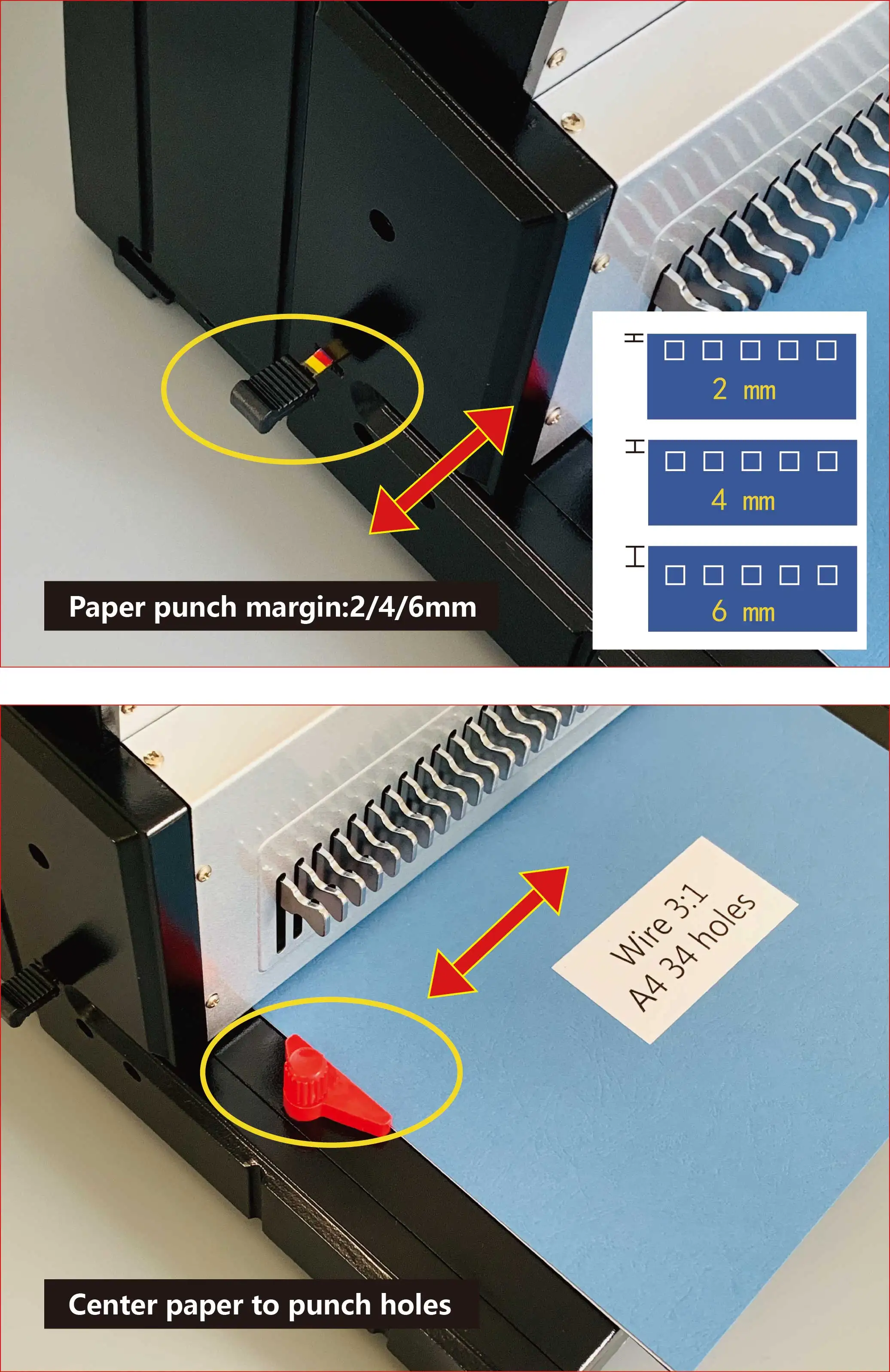 Picture 3: Bookbinding Machine CY-MT8703 Electrical Punch Wire 3:1 Spiral Book Binding Machine with Pin Binding Machine