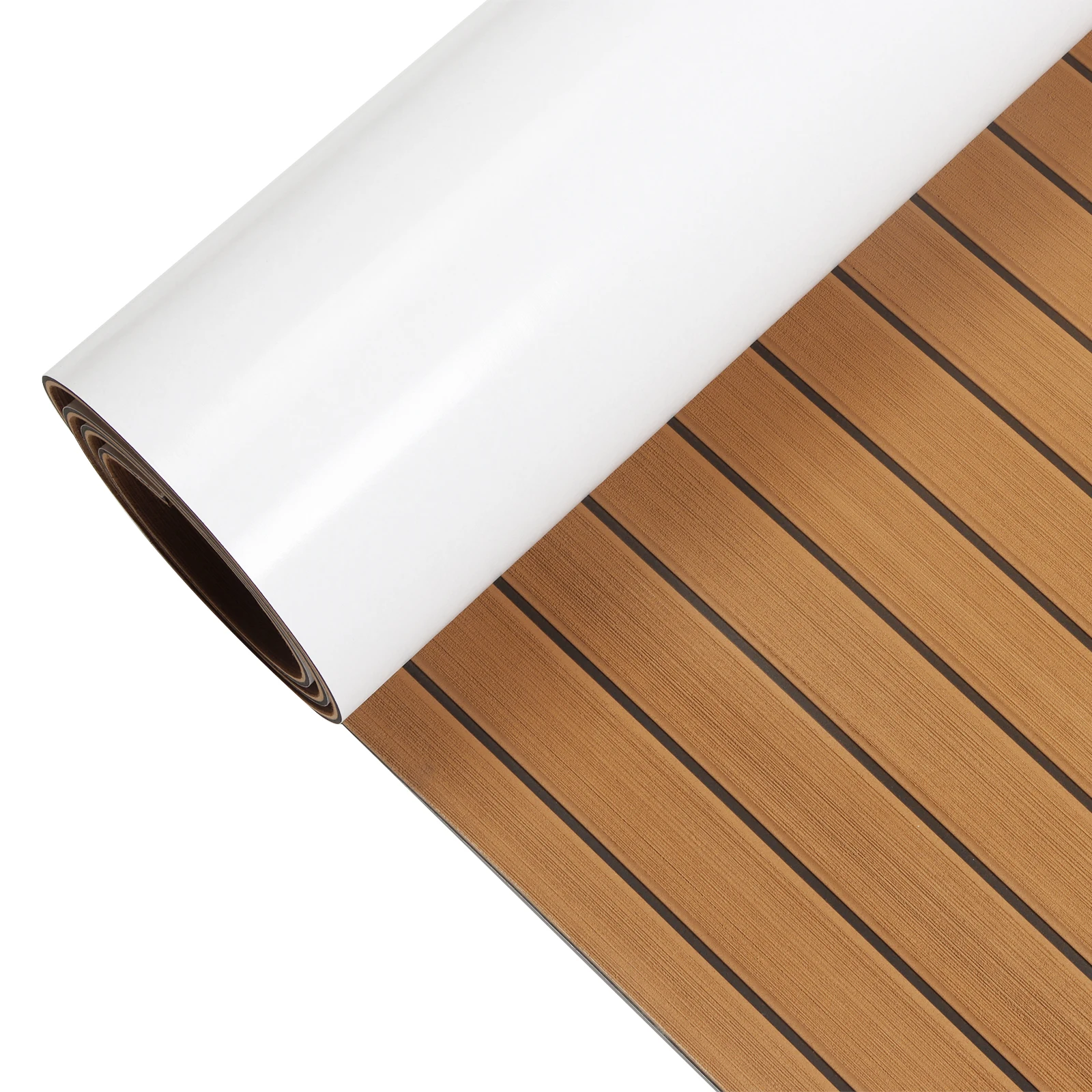 Boat Flooring EVA Foam Decking Teak Sheet - Non-Slip Marine Mat for Yacht, Motorboat, RV, Kayak Self-Adhesive Flooring Material