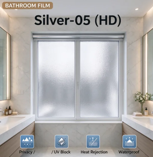 Silver 05 HD One Way Vision Glass Tint PET Roll Anti UV Heat Insulating Privacy Window Film DIY Application Home Office Car