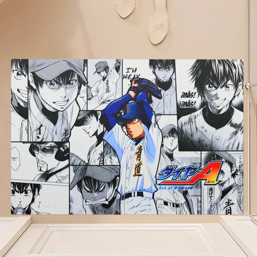 bilibili Anime Ace of Diamond Cool Floor Mat Bedroom Kitchen Door Bath House Super Absorbent Foot Non-slip