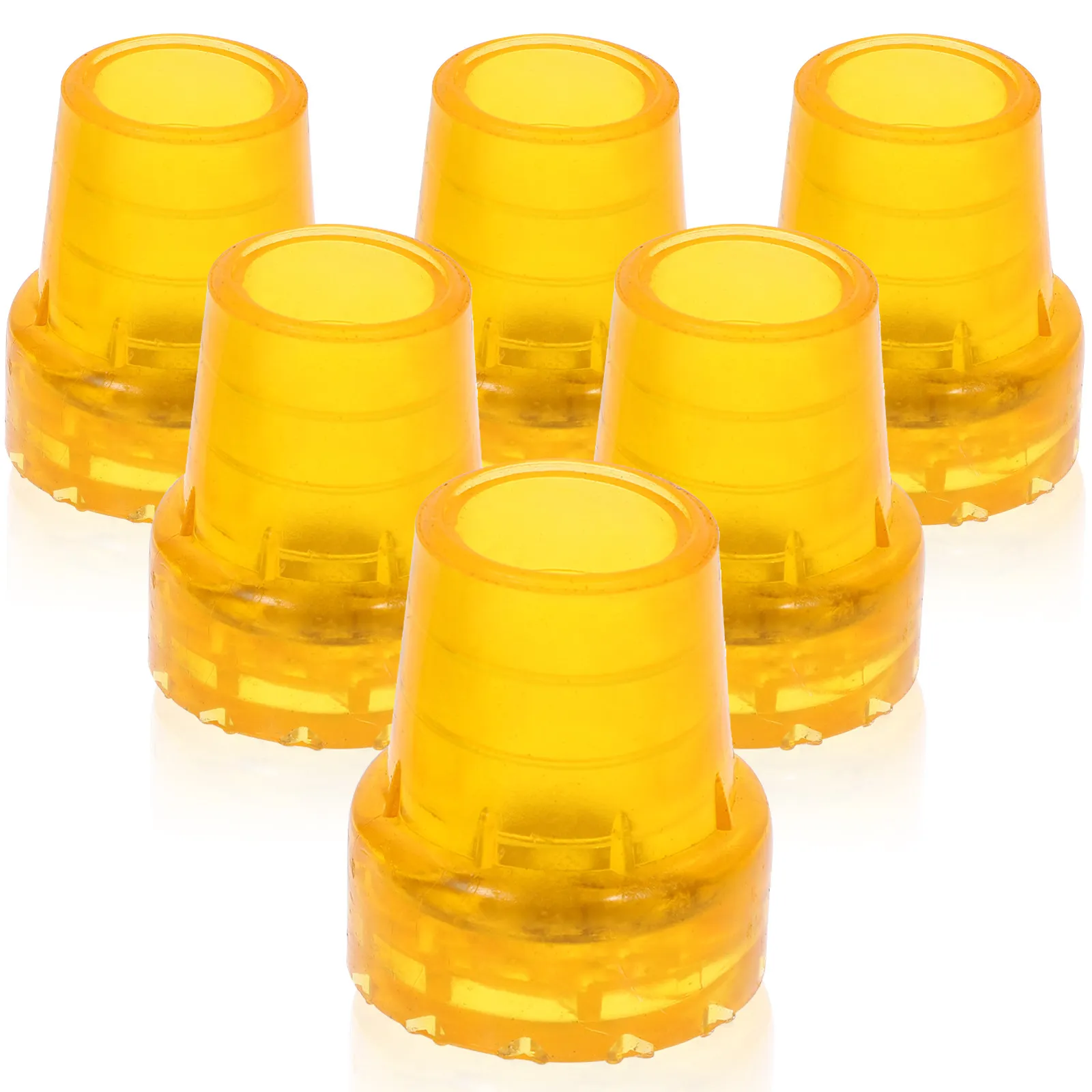 6Pcs High- Crutch Tip Cover Non-Skid Cane Accessory Walking Stick Protector Lightweight Wear-Resistant Decorative