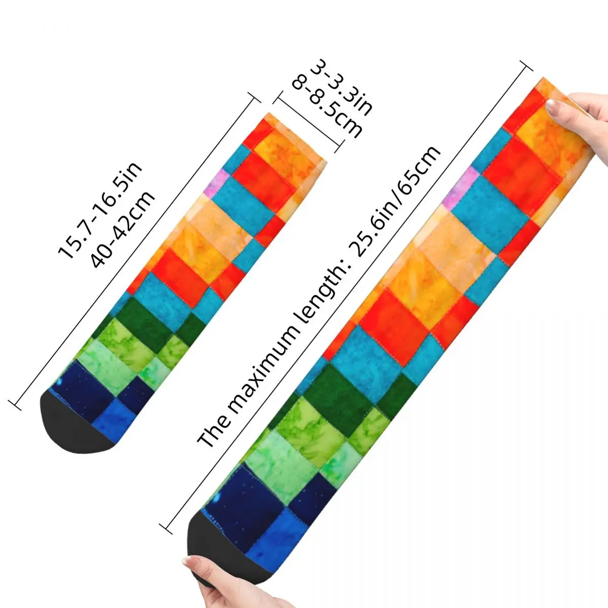 Herbst Winter Bunte Unisex Stepp Bunte Patchwork Socken Schweiß Absorbieren Fußball Socken