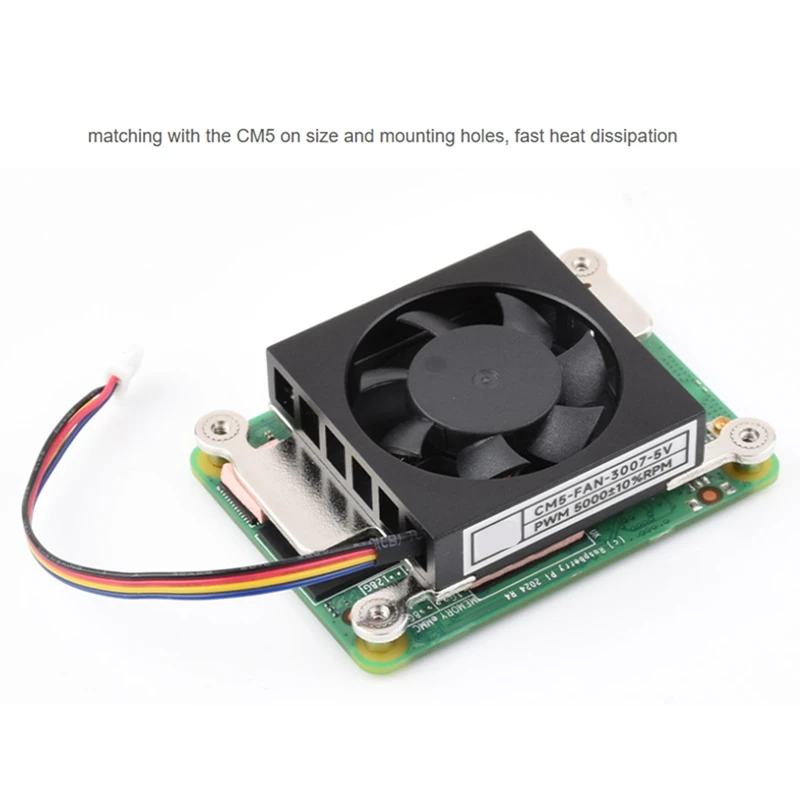 CM5 Cooling Fan For Raspberry Pi Compute Module 5 5V 3007 Low Noise With Heat Conductive Tape
