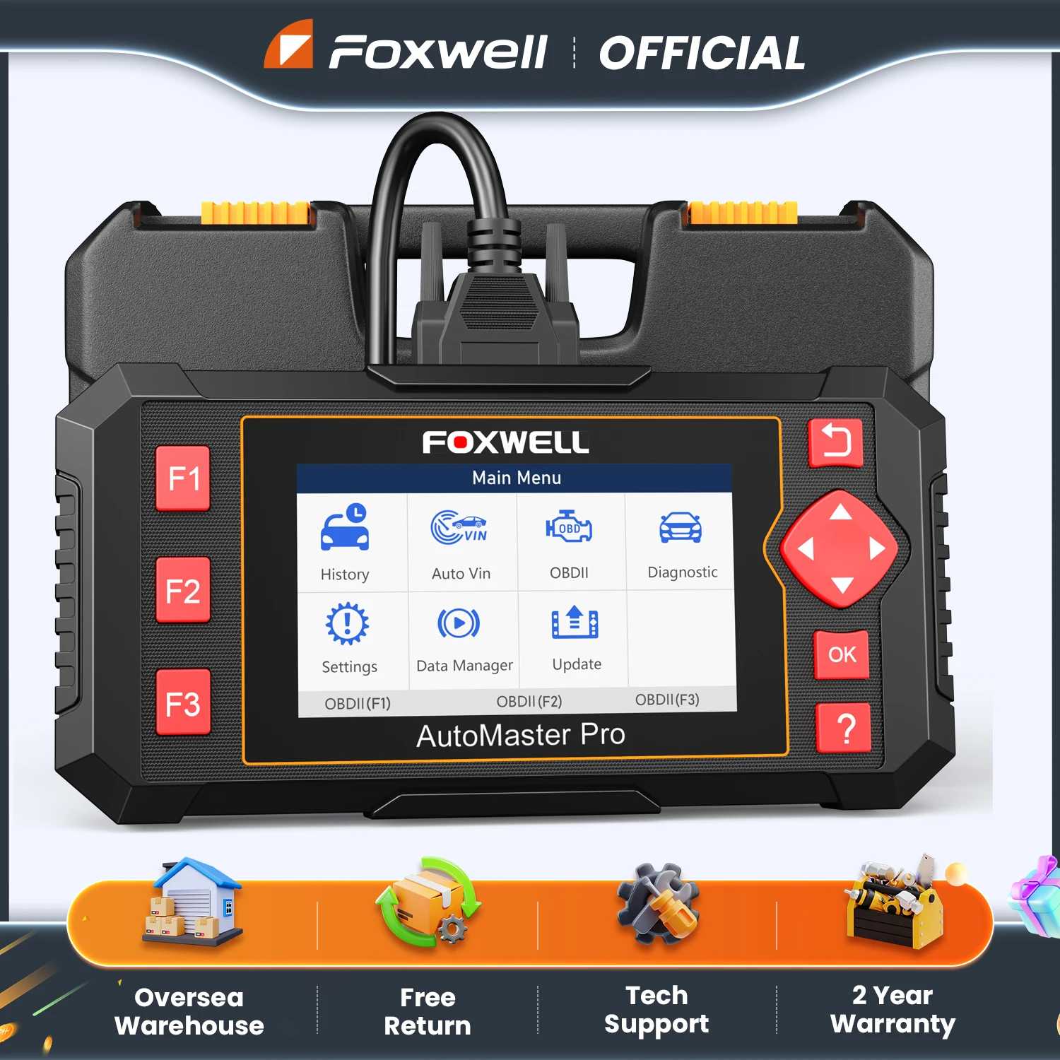 FOXWELL NT604 Elite OBD2 сканер ENG/ABS/SRS/AT диагностические инструменты полный считыватель кодов OBDII бесплатное обновление OBD2 автомобильный сканер