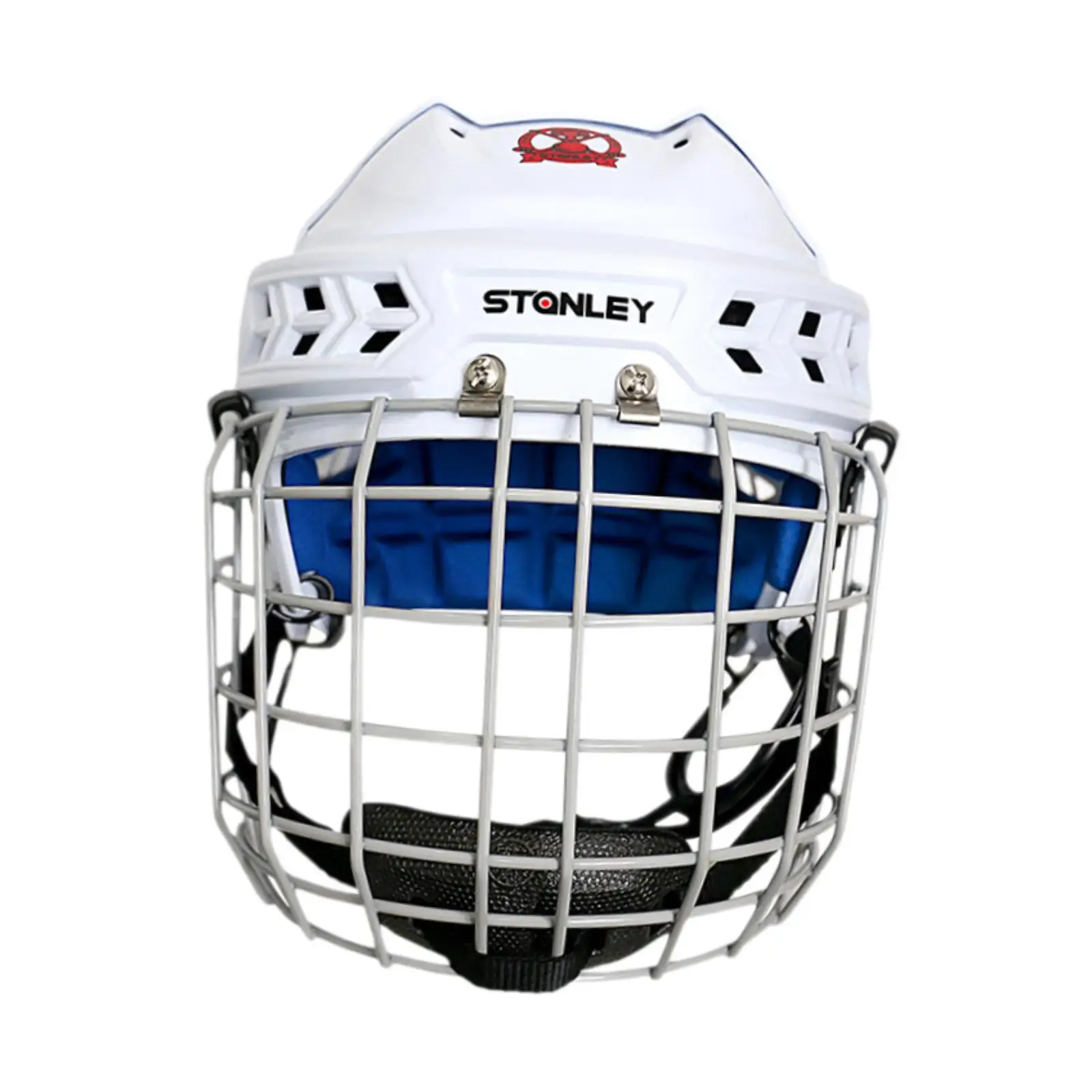 Padded Hockey Helmet Impact Adjustable Fit Breathable Suitable For Skating Sports And Carbon Steel Mask