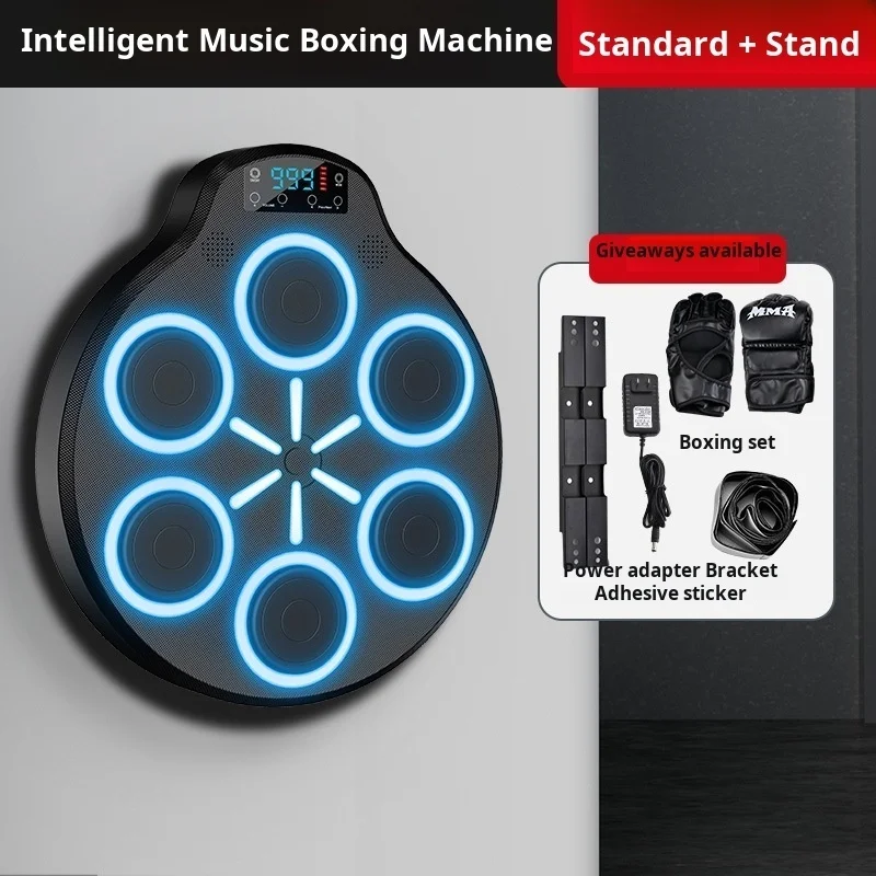 Smart Boxing Machine Wall-mounted Combat Training Machine Home Exercise Response Training Boxing Wall Target with Music Lights