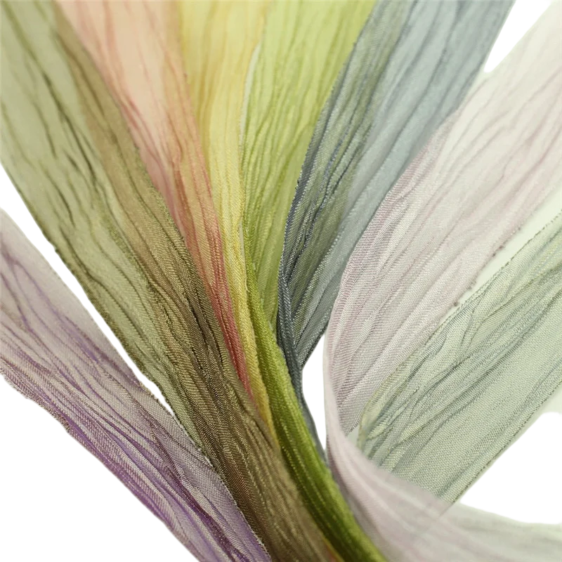 5yard/lot 25-40mm pleated snow yarn new ribbon hair accessory bow diy handmade material  ornament on the head  ribbon diy T-055