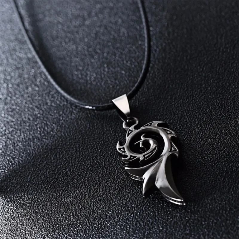 Punk Retro Phoenix Men's Pendant Stainless Steel Hip Hop Dragon Flame Temperament Simple Accessories Necklace view 4